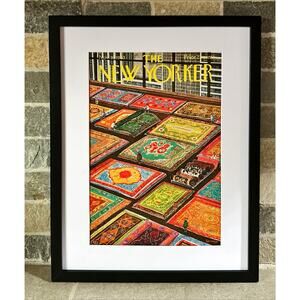 Framed 1963 The New Yorker Magazine Nov 16 Cover Anatol Kovarsky Carpet Market